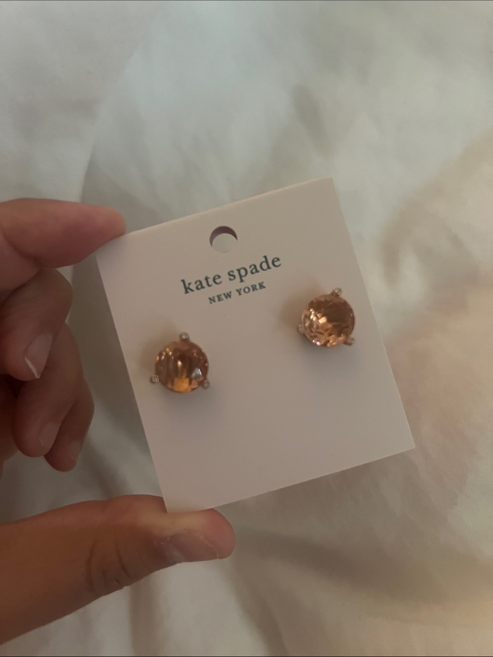 Kate spade peach stud earrings